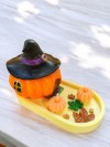 Balkabaklı Rüya Set 2 (Sunumluklu Cadı Balkabağı Evi Mum &  Minik Balkabağı Mum Set)
