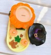 Balkabaklı Rüya Set 2 (Sunumluklu Cadı Balkabağı Evi Mum &  Minik Balkabağı Mum Set)