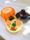 Balkabaklı Rüya Set 2 (Sunumluklu Cadı Balkabağı Evi Mum &  Minik Balkabağı Mum Set)