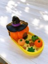 Balkabaklı Rüya Set 1 (Sunumluklu Cadı Balkabağı Evi Mum &  Minik Balkabağı Obje Set)