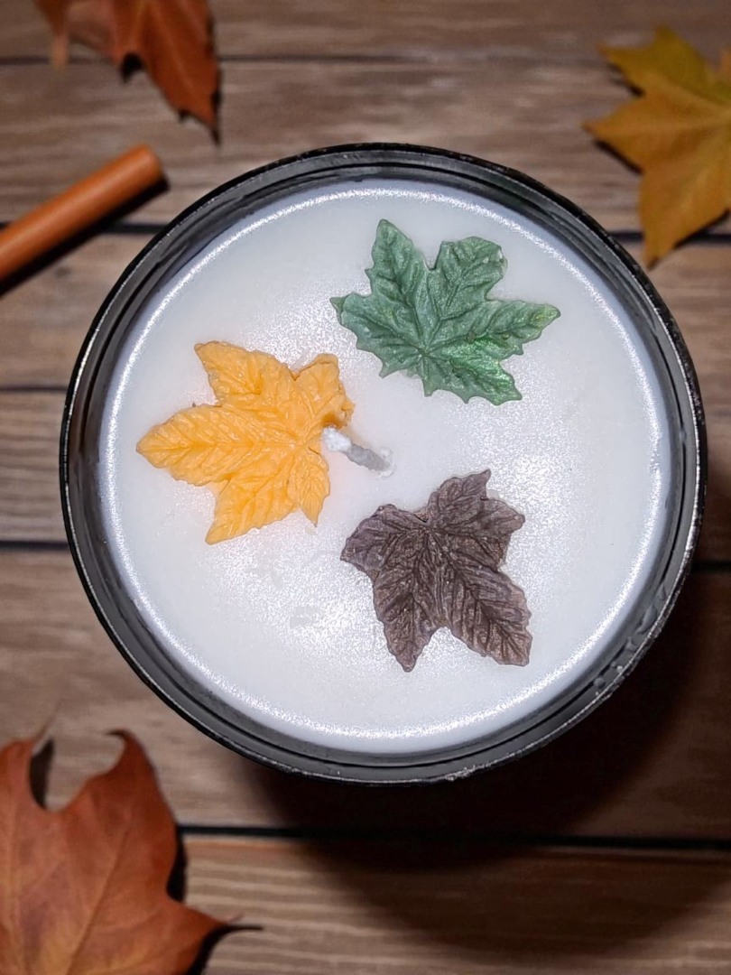 'Sonbahar Yaprakları 2'  Kavanozda Kokulu Dekoratif Soya Mumu 100gr