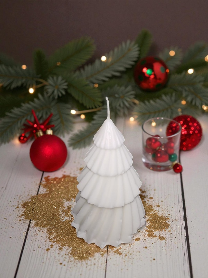 Yeni Yıl - Yılbaşı Çam Ağacı Dekoratif Kokulu Mum 12 cm