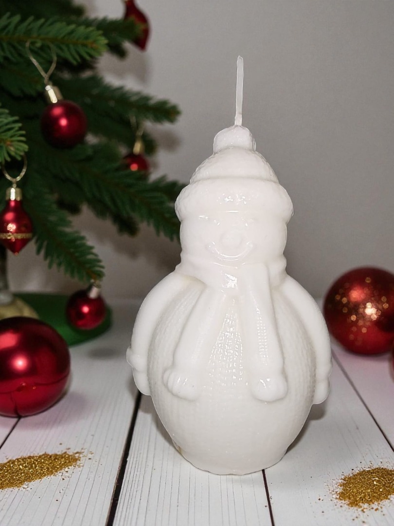 Yeni Yıl - Yılbaşı Kardan Adam Dekoratif Kokulu Mum