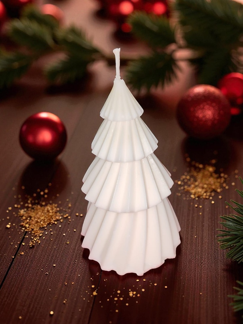 Yeni Yıl - Yılbaşı Çam Ağacı Dekoratif Kokulu Mum 9cm
