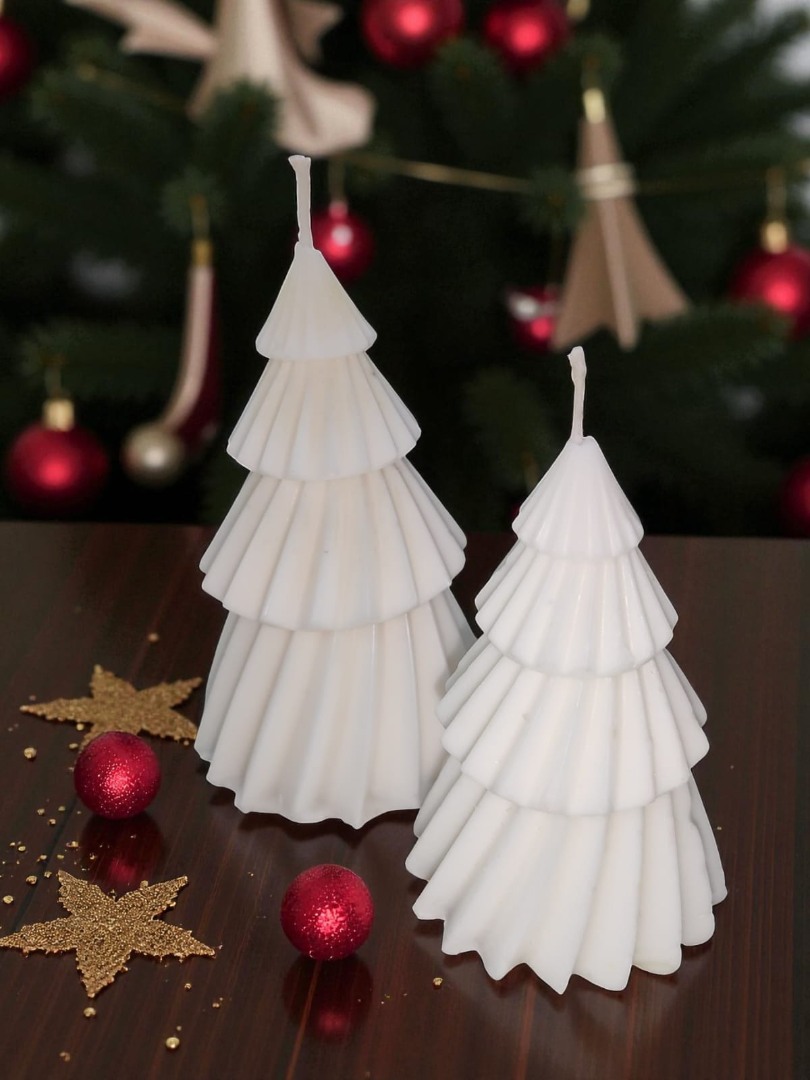 Yeni Yıl - Yılbaşı Çam Ağacı Dekoratif Kokulu Mum 9cm