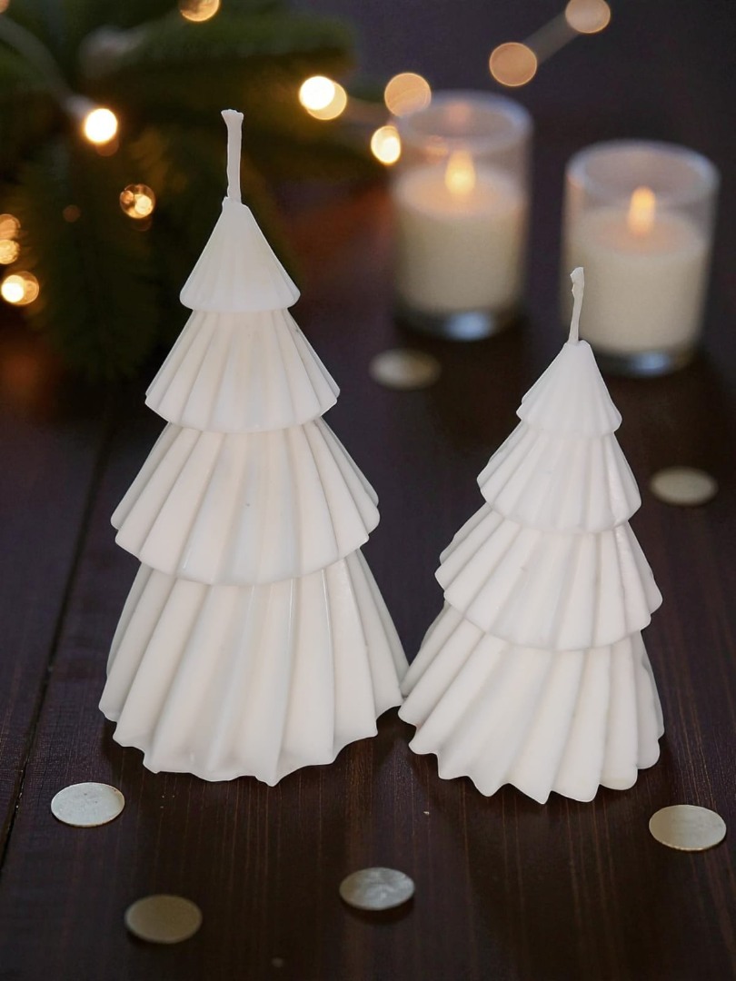 Yeni Yıl - Yılbaşı Çam Ağacı Dekoratif Kokulu Mum 9cm