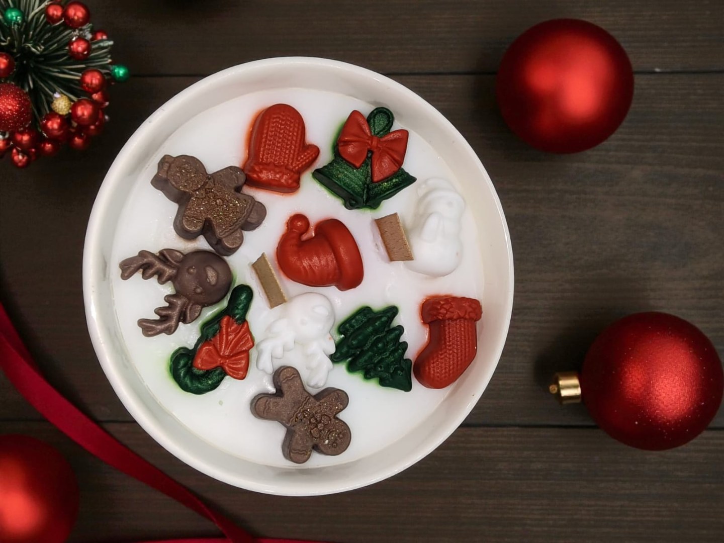 Kış Rüyası Yeni Yıl Dekoratif Kokulu Kase Mum