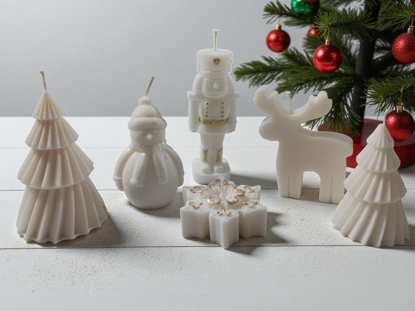 Yeni Yıl - Yılbaşı Çam Ağacı Dekoratif Kokulu Mum 12 cm