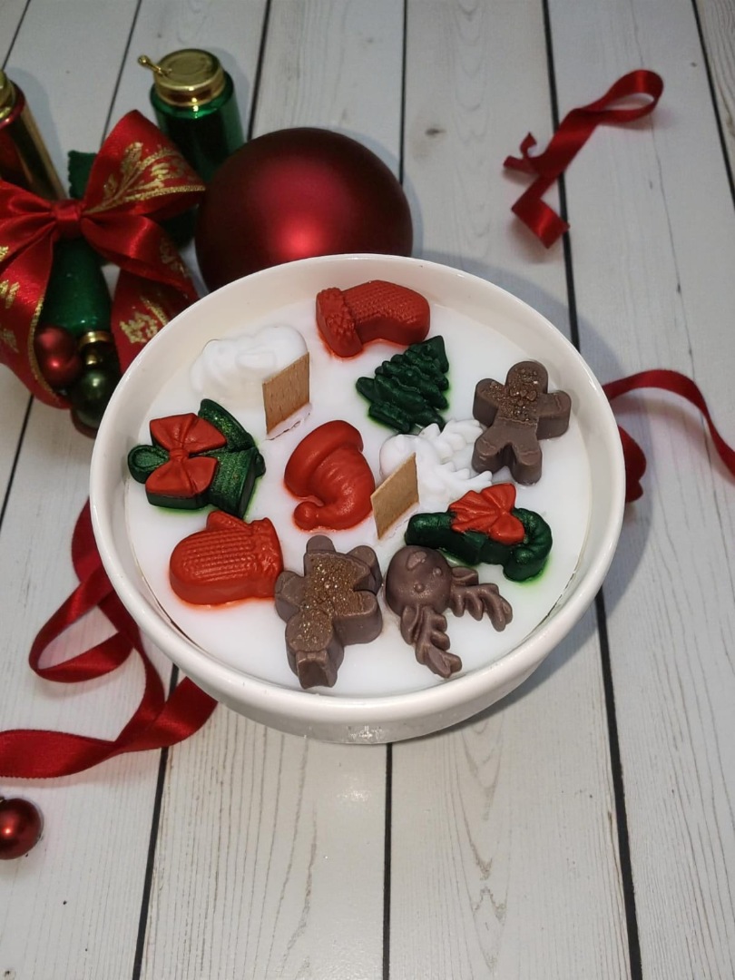 Kış Rüyası Yeni Yıl Dekoratif Kokulu Kase Mum