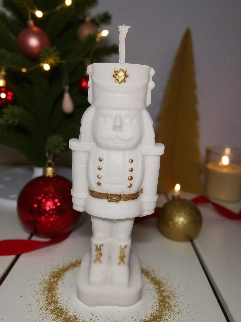 Yeni Yıl - Yılbaşı  Kurşun Asker Fındıkkıran Dekoratif Kokulu Mum