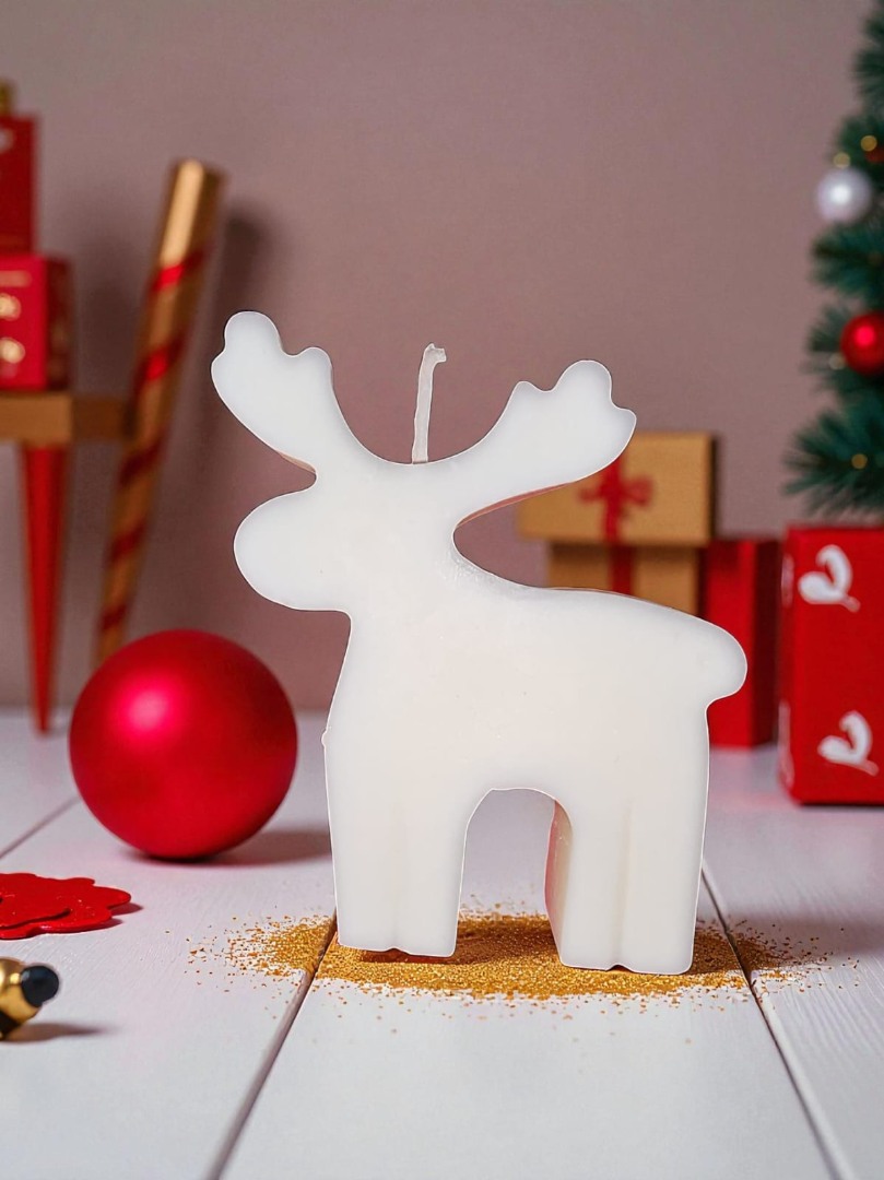 Yeni Yıl - Yılbaşı Geyik Dekoratif Kokulu Mum