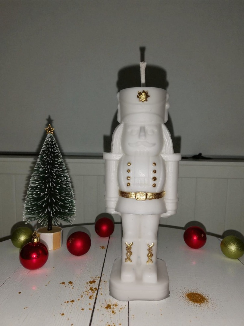 Yeni Yıl - Yılbaşı  Kurşun Asker Fındıkkıran Dekoratif Kokulu Mum