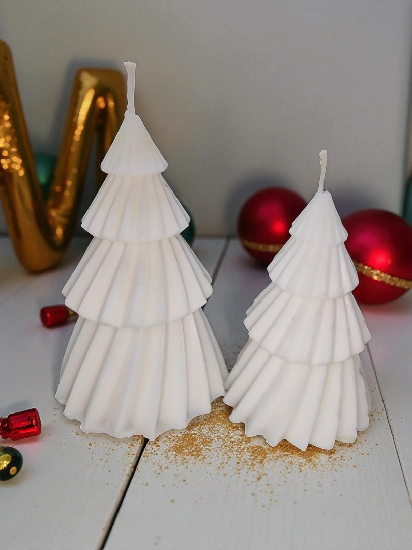 Yeni Yıl - Yılbaşı Çam Ağacı Dekoratif Kokulu Mum 12 cm