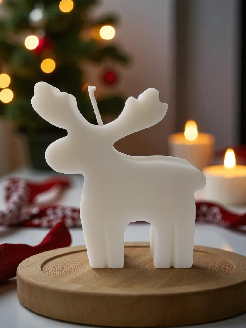 Yeni Yıl - Yılbaşı Geyik Dekoratif Kokulu Mum