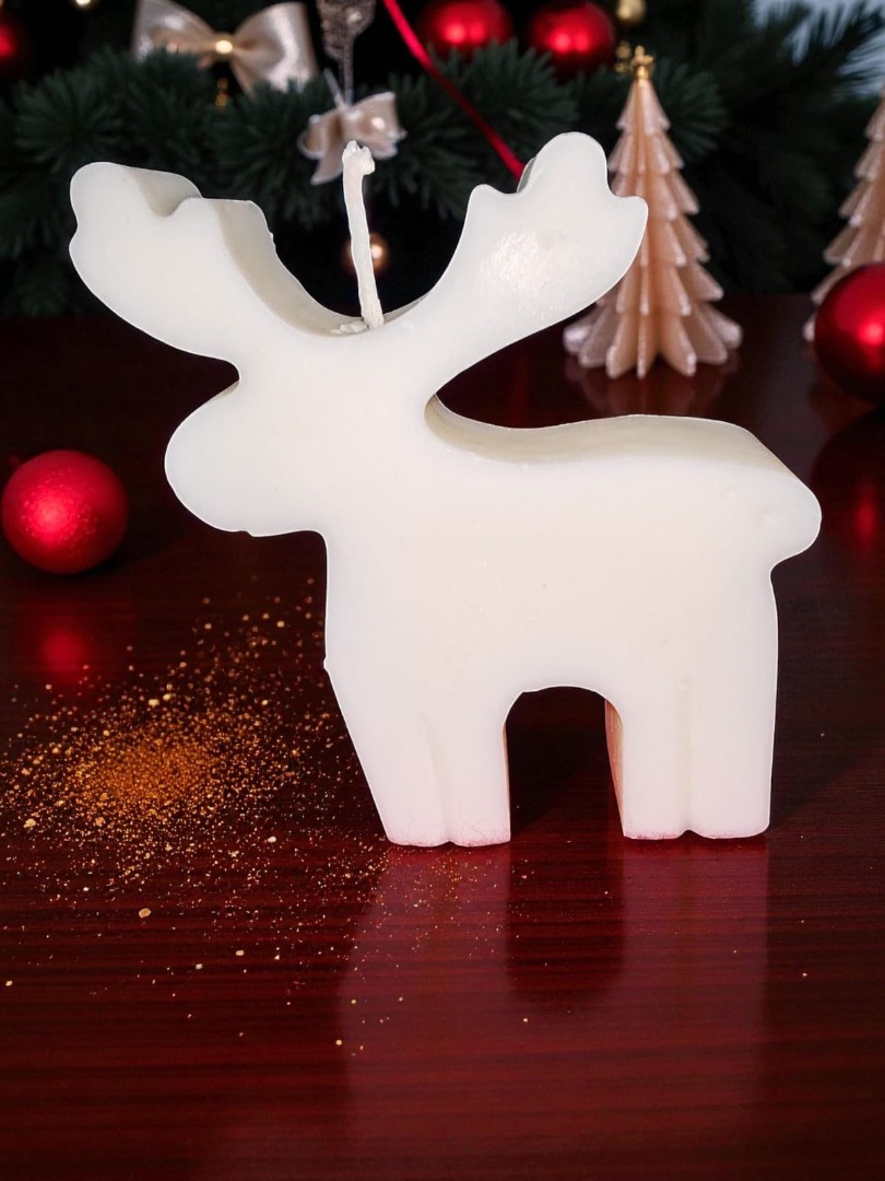 Yeni Yıl - Yılbaşı Geyik Dekoratif Kokulu Mum