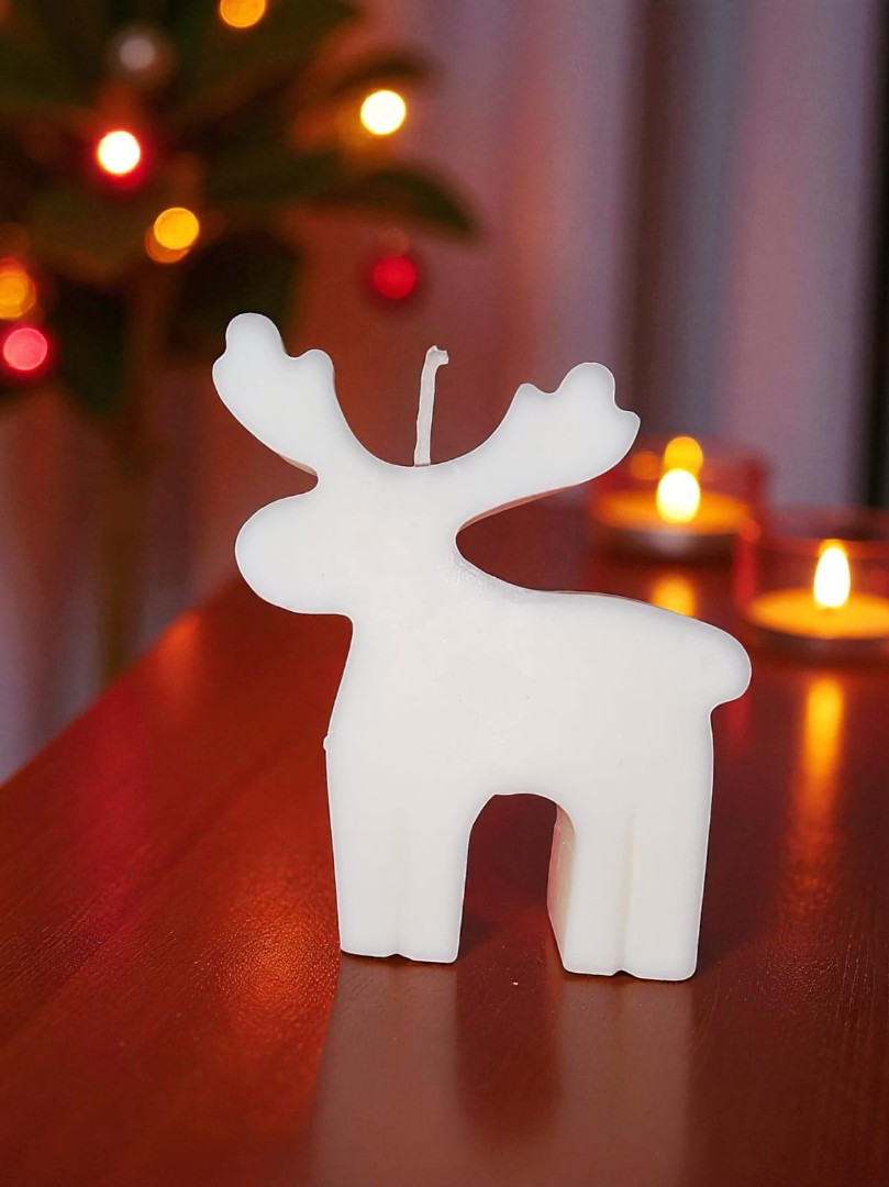 Yeni Yıl - Yılbaşı Geyik Dekoratif Kokulu Mum