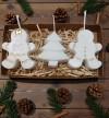 Üçlü Yeni Yıl Dekoratif Kokulu Mum Seti (Kurabiye Kız-Çam Ağacı-Kurabiye Adam)