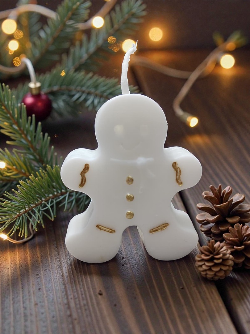 Yeni Yıl - Yılbaşı Kurabiye Adam Dekoratif Kokulu Mum