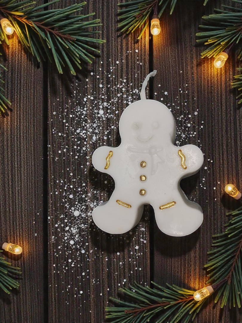 Yeni Yıl - Yılbaşı Kurabiye Adam Dekoratif Kokulu Mum