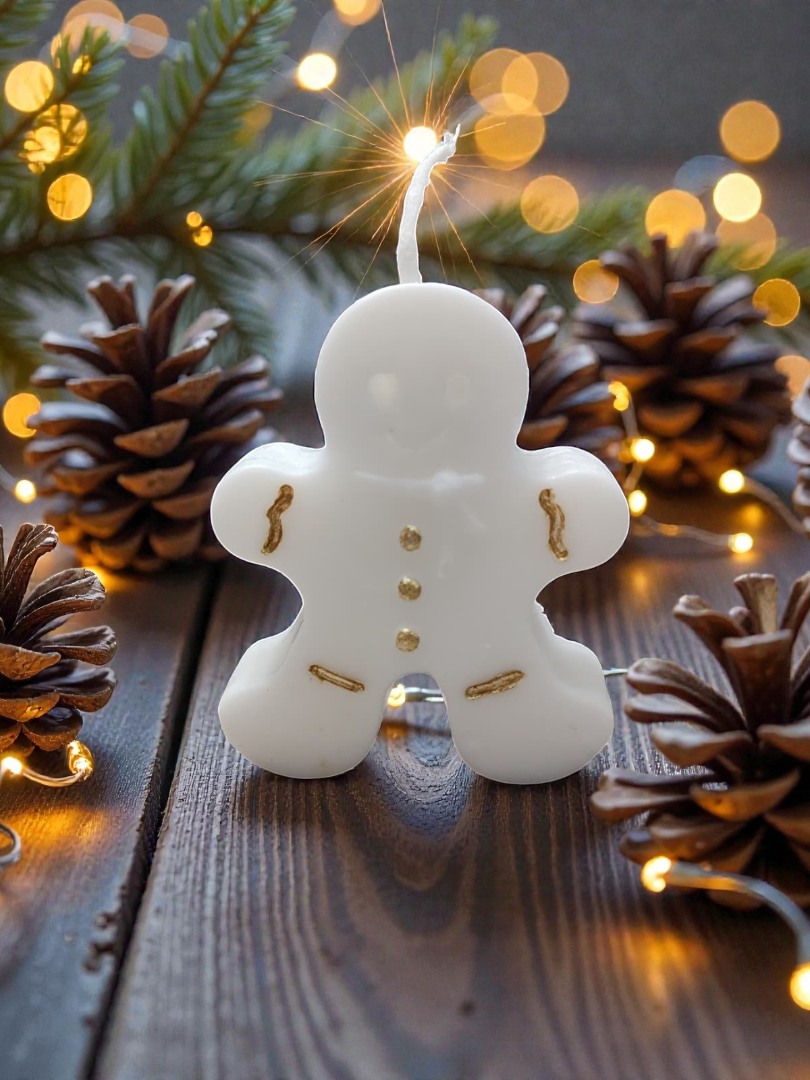 Yeni Yıl - Yılbaşı Kurabiye Adam Dekoratif Kokulu Mum