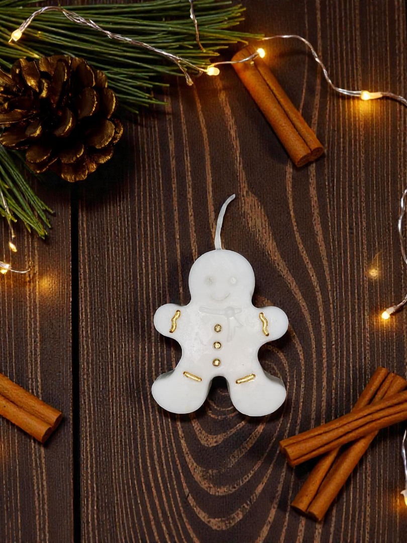 Yeni Yıl - Yılbaşı Kurabiye Adam Dekoratif Kokulu Mum