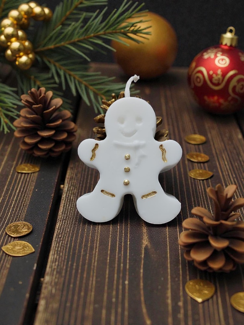 Yeni Yıl - Yılbaşı Kurabiye Adam Dekoratif Kokulu Mum