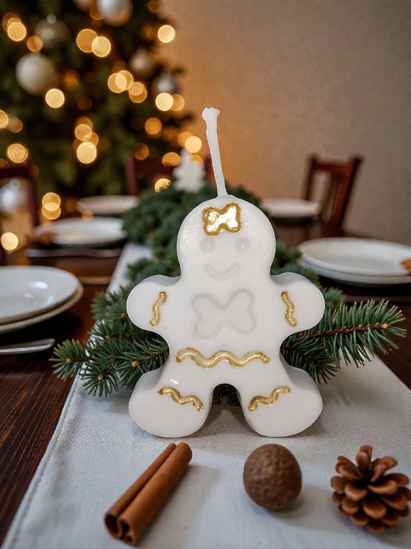 Yeni Yıl - Yılbaşı Kurabiye Kız Dekoratif Kokulu Mum