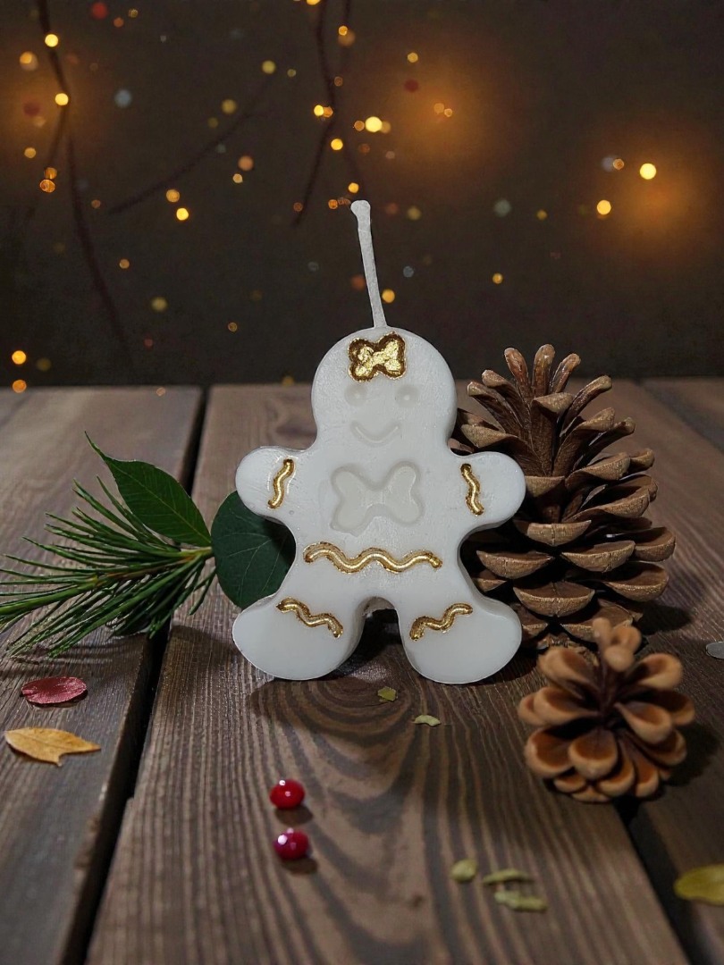 Yeni Yıl - Yılbaşı Kurabiye Kız Dekoratif Kokulu Mum