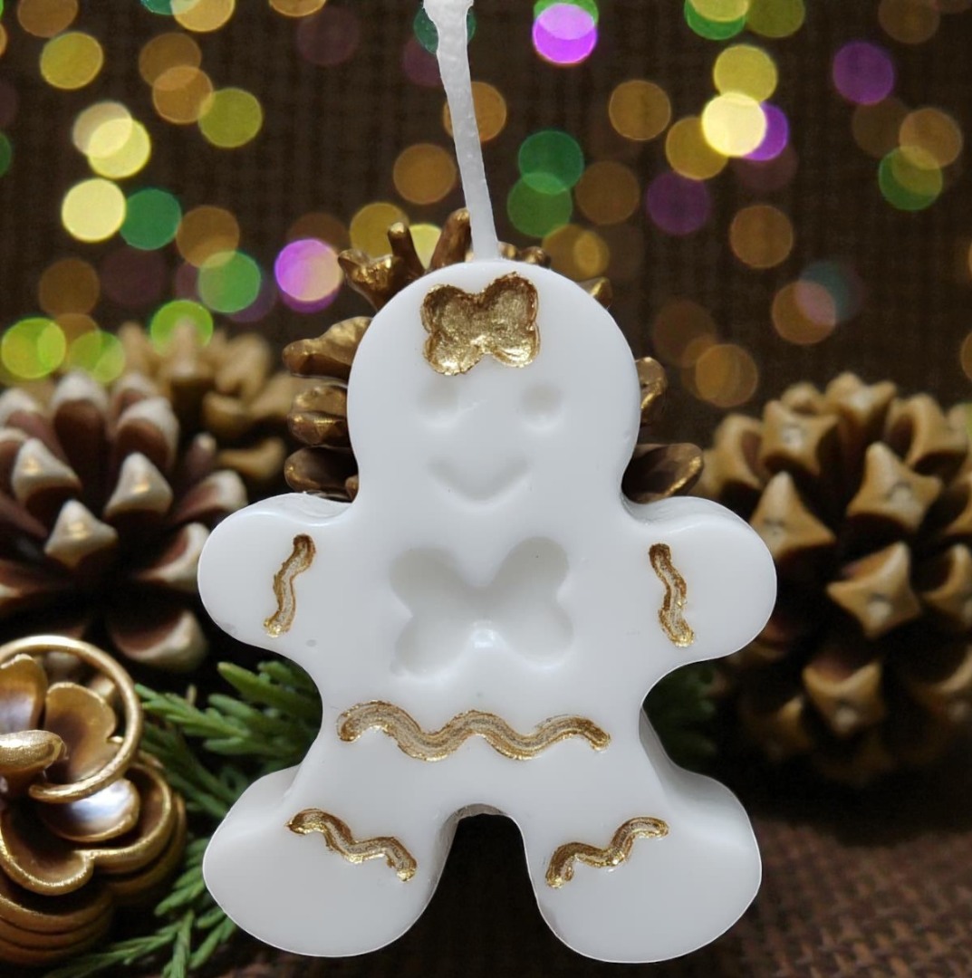 Yeni Yıl - Yılbaşı Kurabiye Kız Dekoratif Kokulu Mum