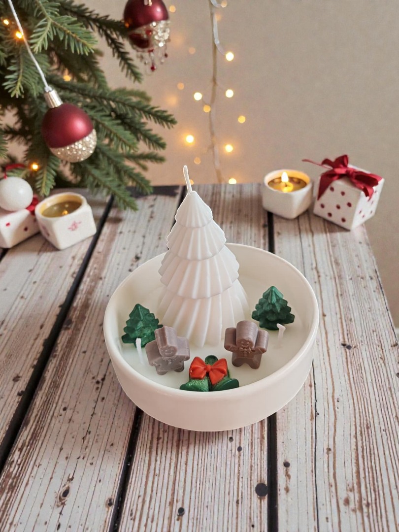 Kış Ormanı- Yeni Yıl Dekoratif Kokulu Kase Mum