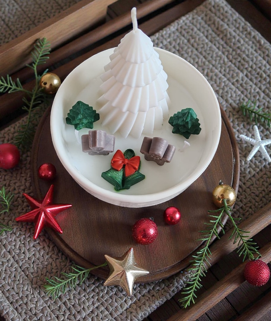 Kış Ormanı- Yeni Yıl Dekoratif Kokulu Kase Mum