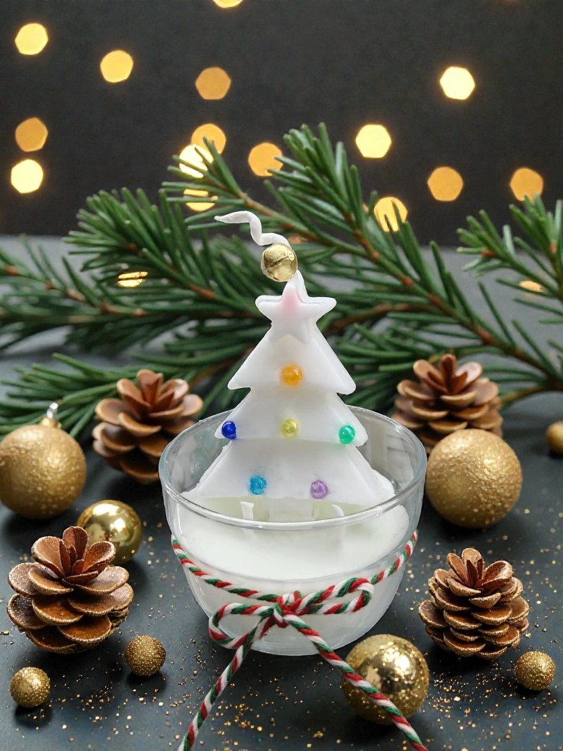 Kasede Çam Ağacı Dekoratif Kokulu Mum