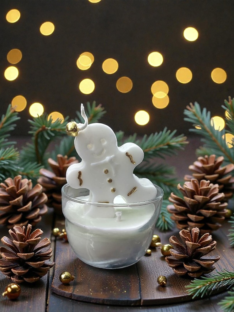 Kasede Kurabiye Adam Dekoratif Kokulu Mum