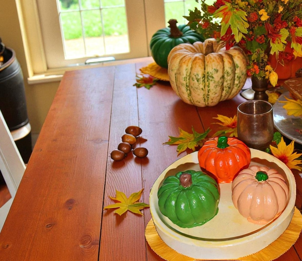 Üçlü Dekoratif Mini Bal Kabağı Seti