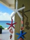 Üçlü Deniz Kabuklu  ve Deniz Yıldızlı Dekoratif Rüzgar Çanı 2