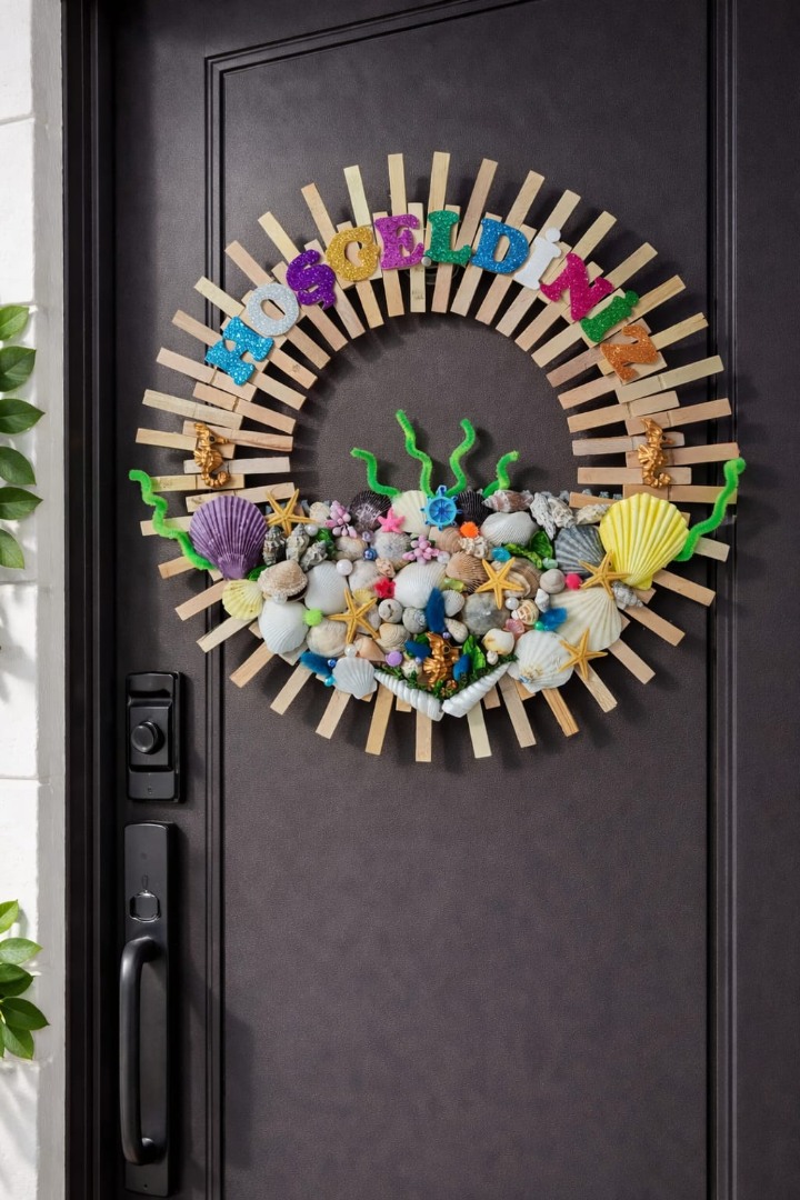 Deniz Temalı Hoşgeldiniz Yazılı Kapı Süsü